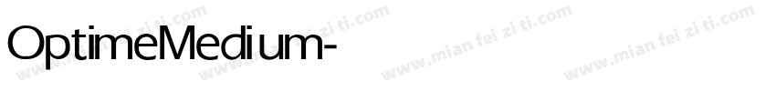 Optime Medium字体转换